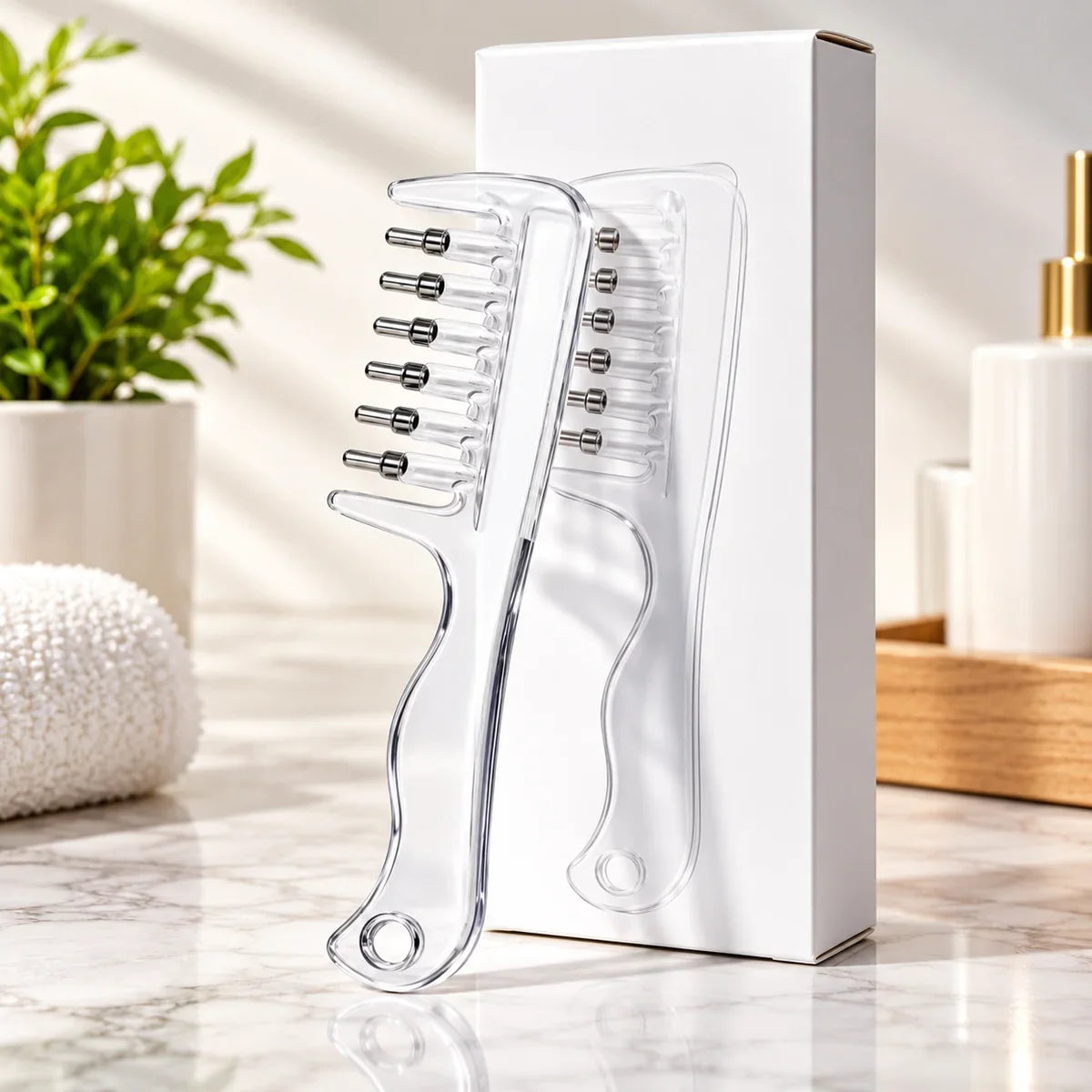 Transparent Hair Scalp Applicator Comb