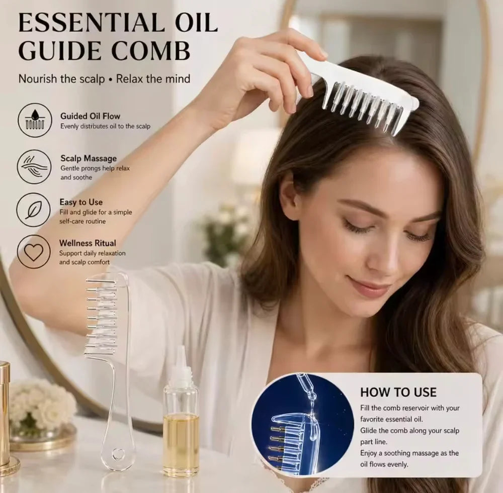 Transparent Hair Scalp Applicator Comb