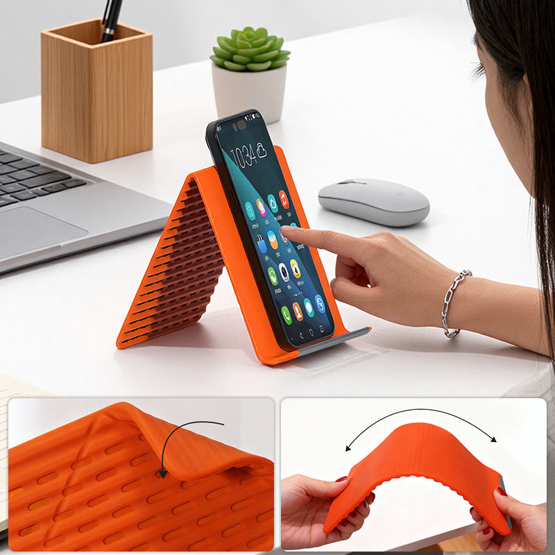 Trending Portable Rollable Bendable Soft Silicone Multi-Angle Stand for Phones, IPads and other devices