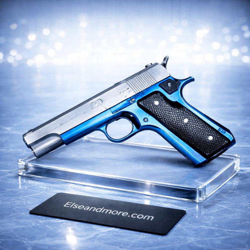 Heavy Metal Bullet Toy Gun | Real Look Pistol | Silver, Black