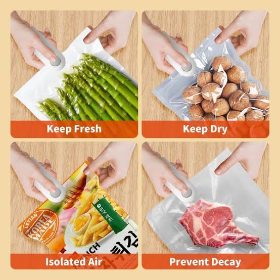 Mini bag sealer uses - keep fresh, keep dry, isolated air, prevent decay